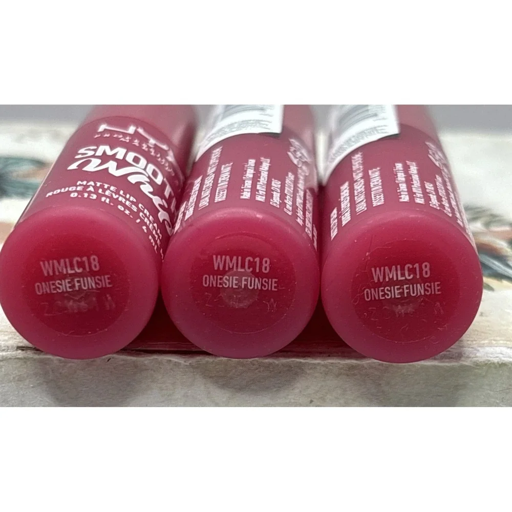 LOT 3 PCS NYX SMOOTH WHIP LIP CREAM ONSIE FUNSIE 0.13 fl oz EACH NEW & SEALED